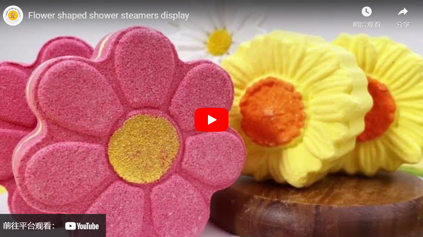 Flower shaped shower steamers display video